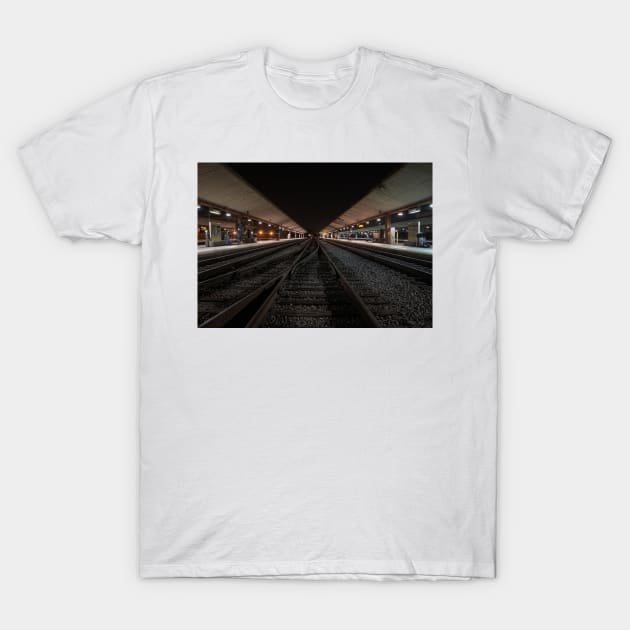 Train Tracks T-Shirt by jswolfphoto